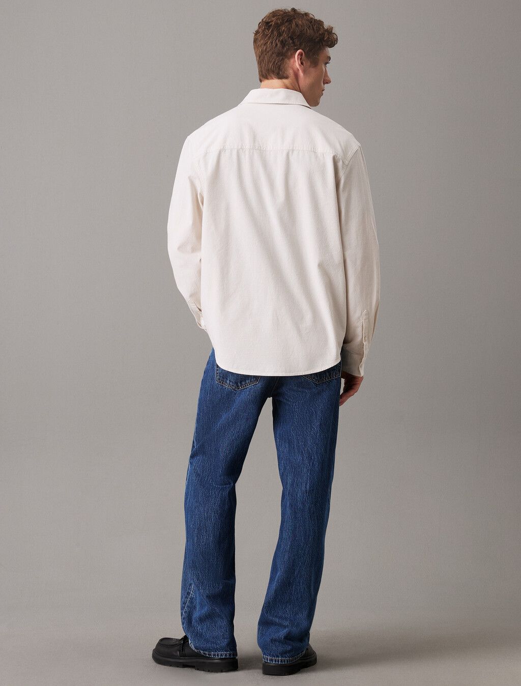 Calvin Klein - Áo sơ mi tay dài CK nam Relaxed Cotton Chambray Shirt