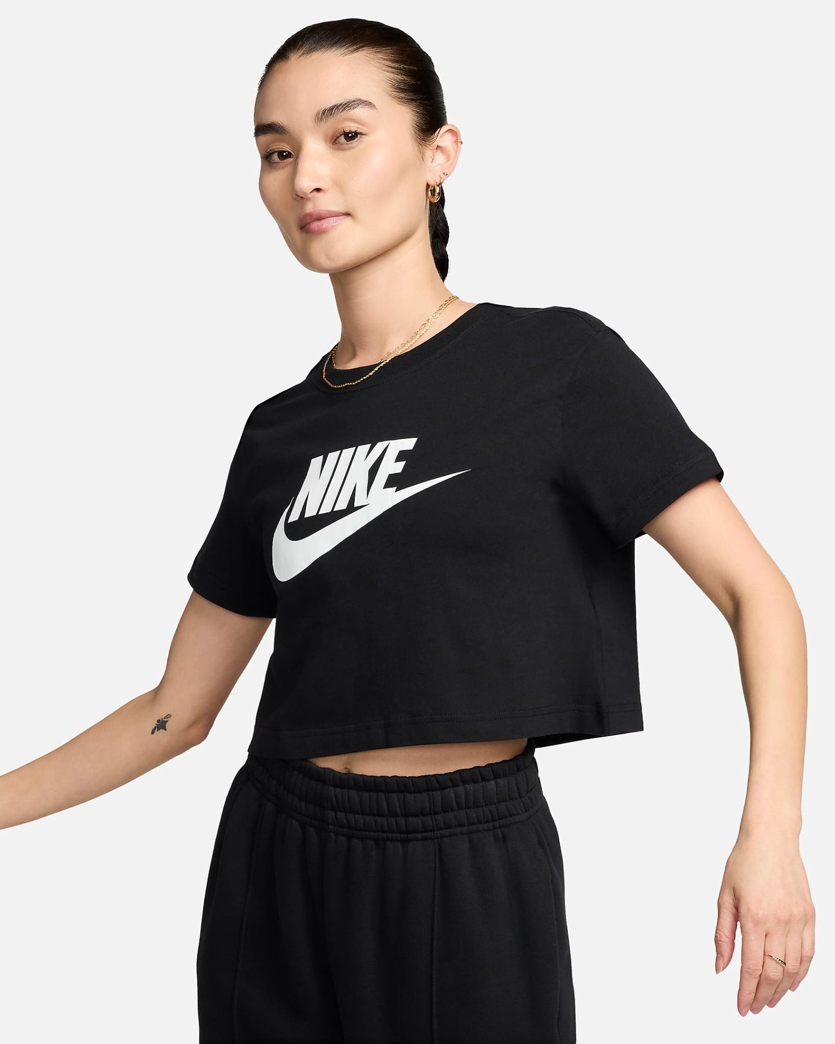 Nike - Áo tay ngắn thể thao Nữ Essential Women's Cropped T-Shirt