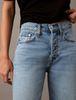 Calvin Klein - Quần jeans ống rộng CK nữ The Wide Leg Tencel Blue