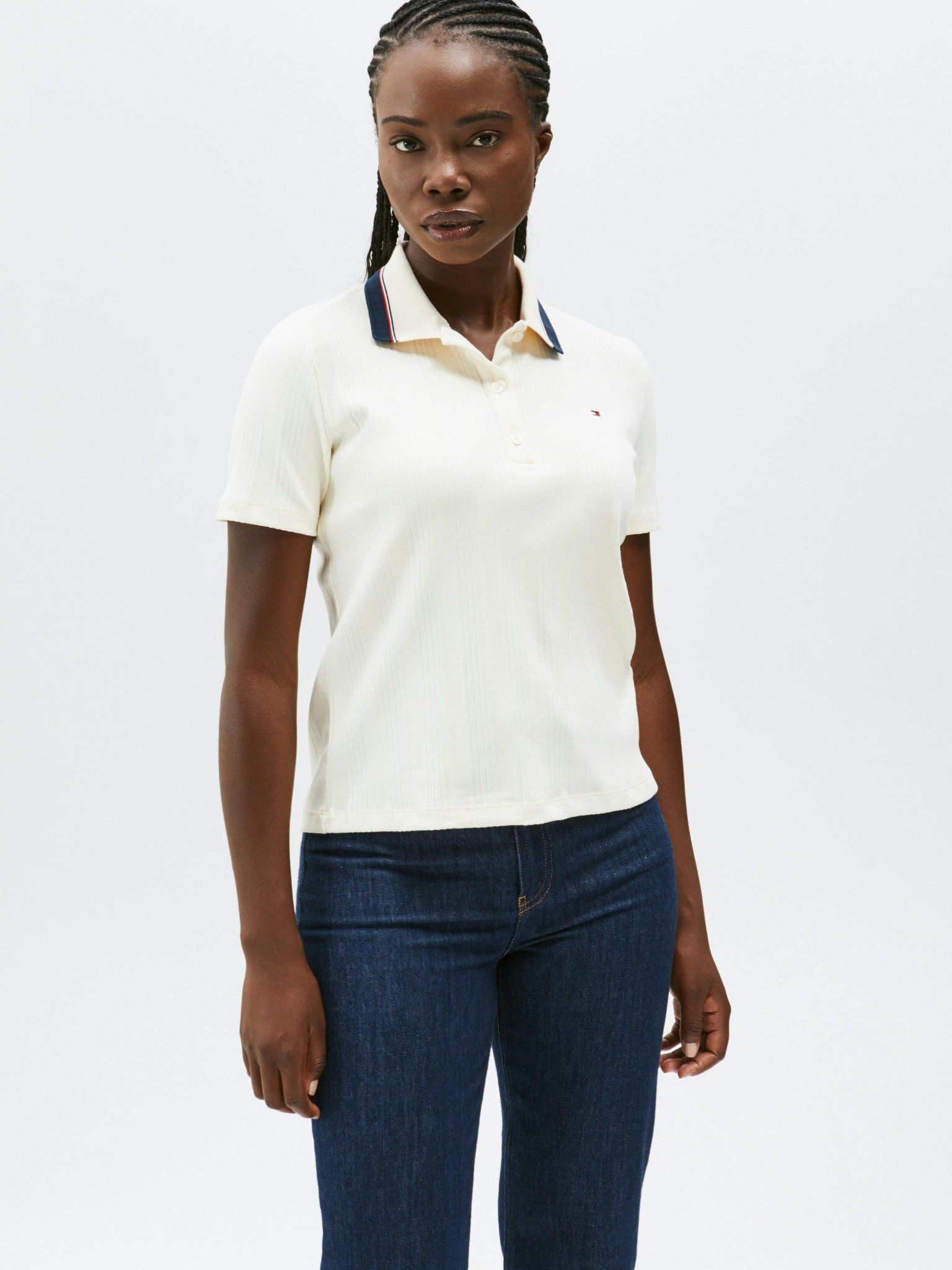 Tommy Hilfiger - Áo polo tay ngắn nữ TH Premium Regular Polo