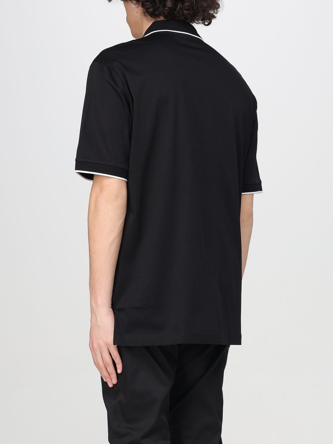 Armani Exchange - Áo polo nam Aix Men's Black Polo Shirt