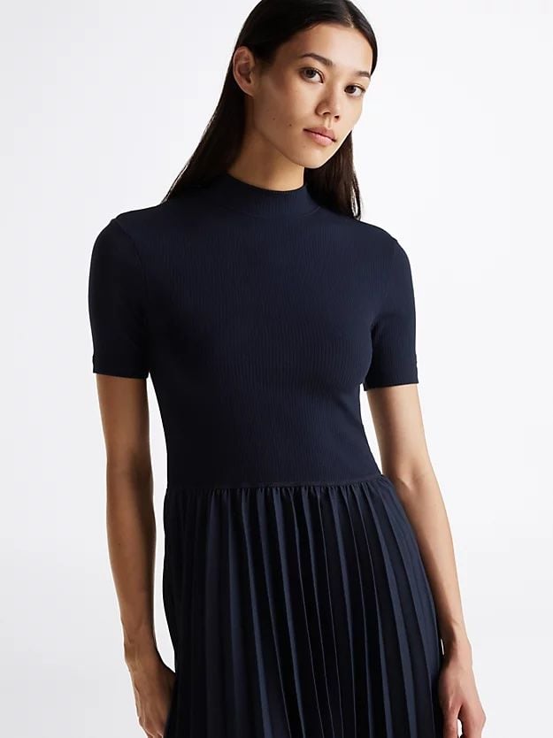 Tommy Hilfiger - Đầm nữ Pleated Midi Fit and Flare Dress
