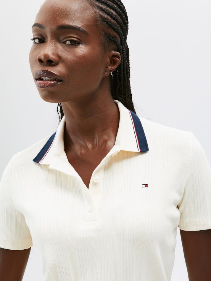 Tommy Hilfiger - Áo polo tay ngắn nữ TH Premium Regular Polo