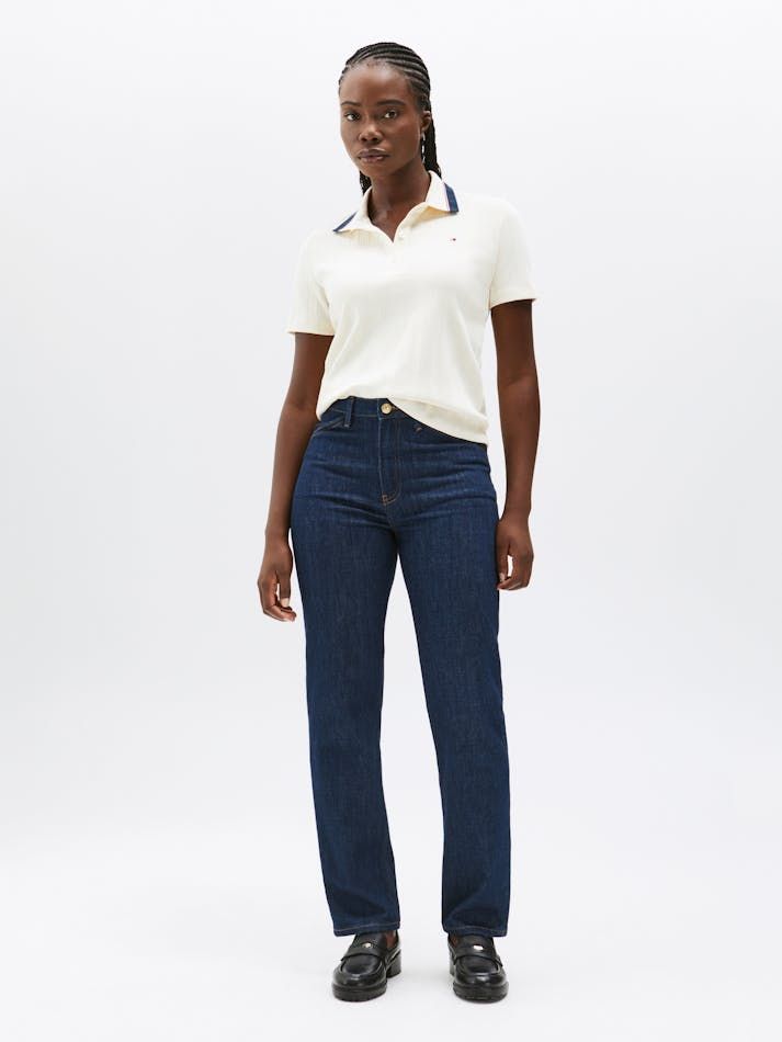 Tommy Hilfiger - Áo polo tay ngắn nữ TH Premium Regular Polo
