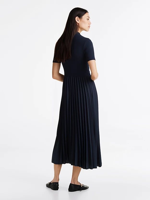 Tommy Hilfiger - Đầm nữ Pleated Midi Fit and Flare Dress