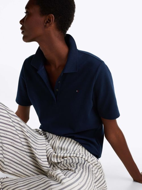 Tommy Hilfiger - Áo polo tay ngắn nữ TH 1985 Regular Pique Polo