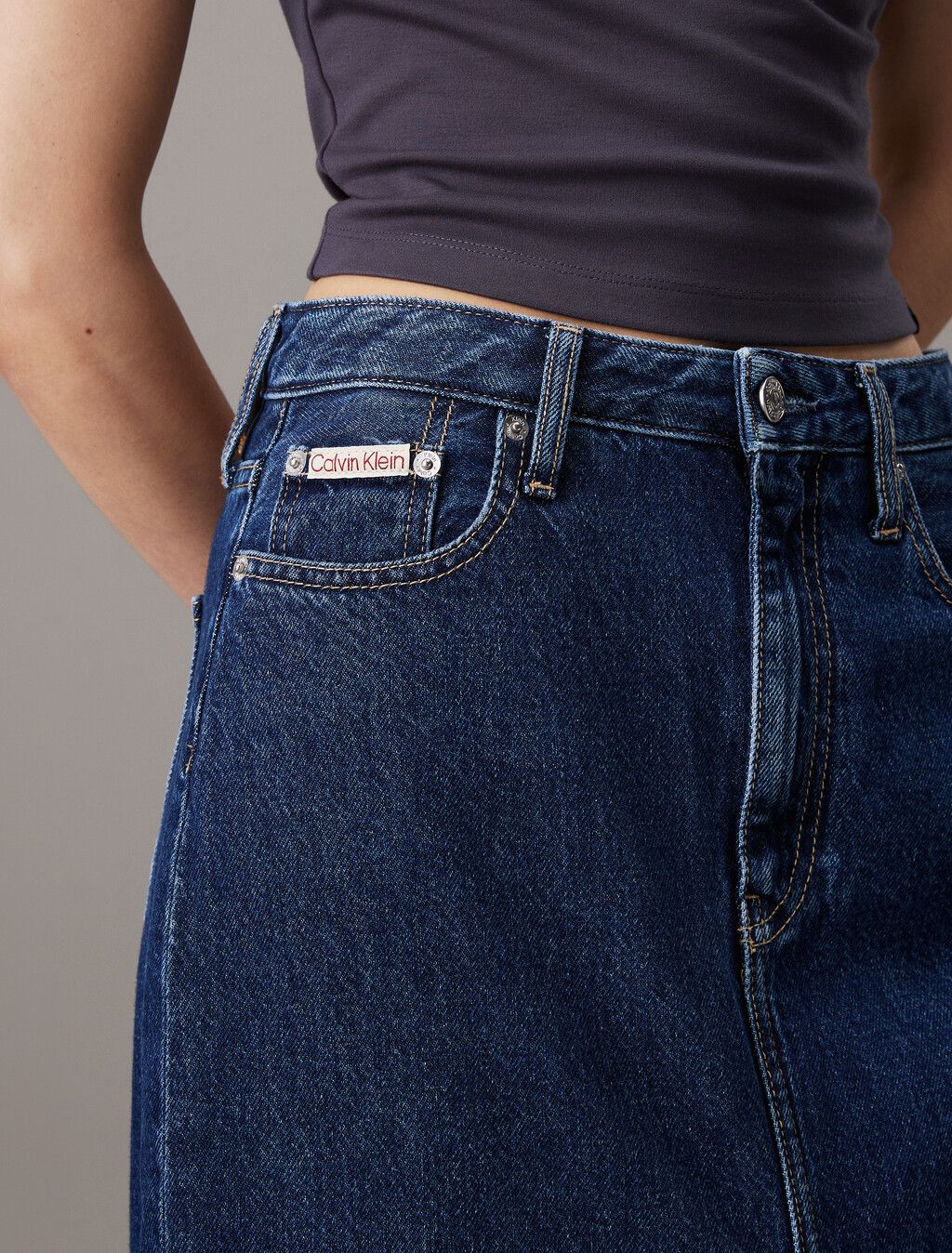 Calvin Klein - Váy jeans CK nữ Denim Maxi Skirt