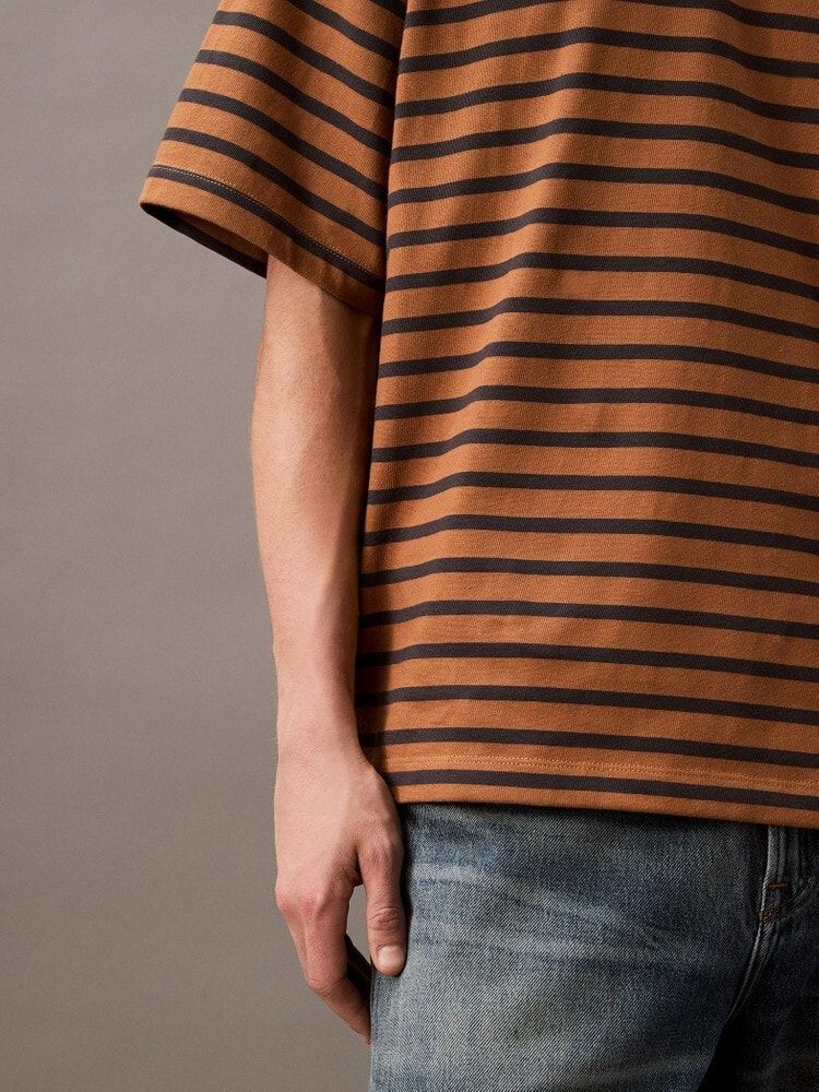 Calvin Klein - Áo phông thời trang nam CK Bold Heavy Stripe Jersey Tee