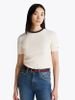 Tommy Hilfiger - Áo tay ngắn nữ Rib-Knit Contrast Collar Slim T-Shirt