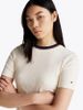 Tommy Hilfiger - Áo tay ngắn nữ Rib-Knit Contrast Collar Slim T-Shirt