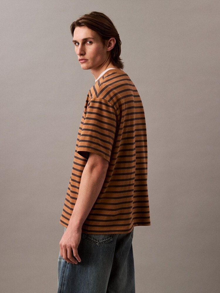 Calvin Klein - Áo phông thời trang nam CK Bold Heavy Stripe Jersey Tee