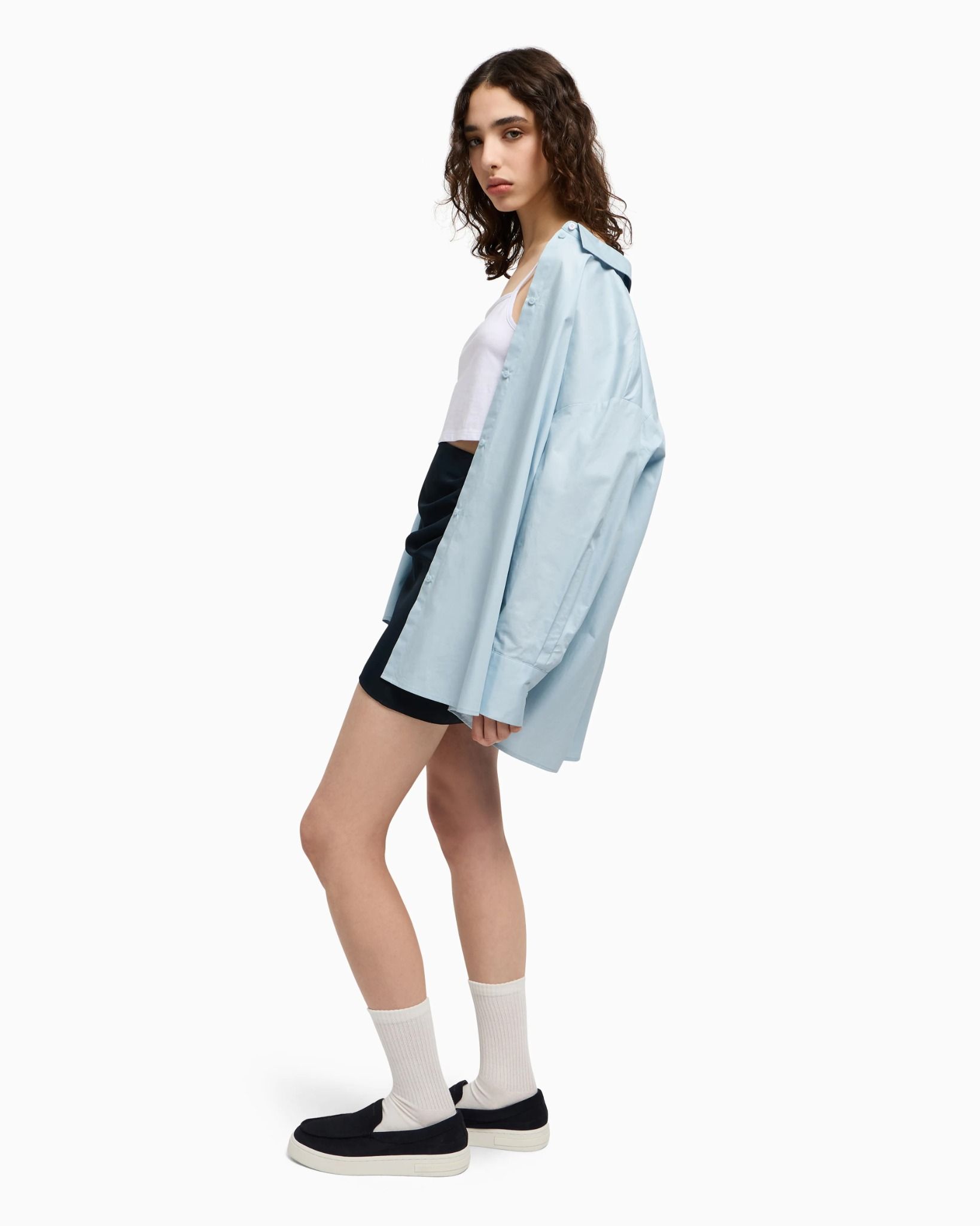Armani Exchange - Áo sơ mi tay dài nữ AX Oversized Women's Shirt