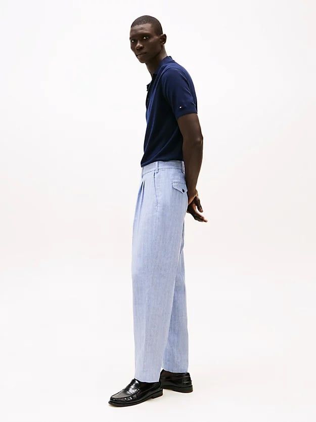 Tommy Hilfiger - Quần dài nam Smart Casual Herringbone Wide Leg Trousers