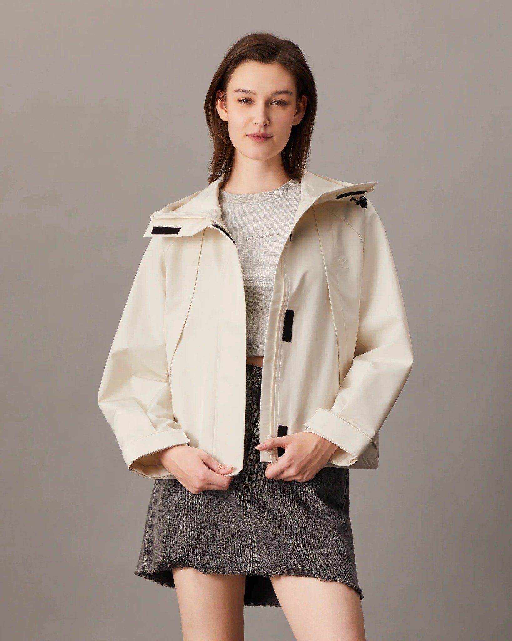 Calvin Klein - Áo khoác gió nữ Technical Windbreaker Jacket