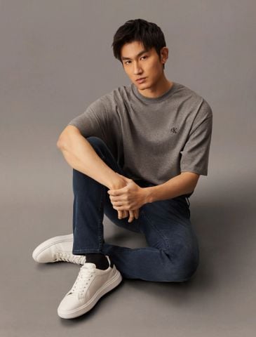 Calvin Klein - Quần jeans dài CK nam Slim Blue Black 37.5 Bi-Straight Jean
