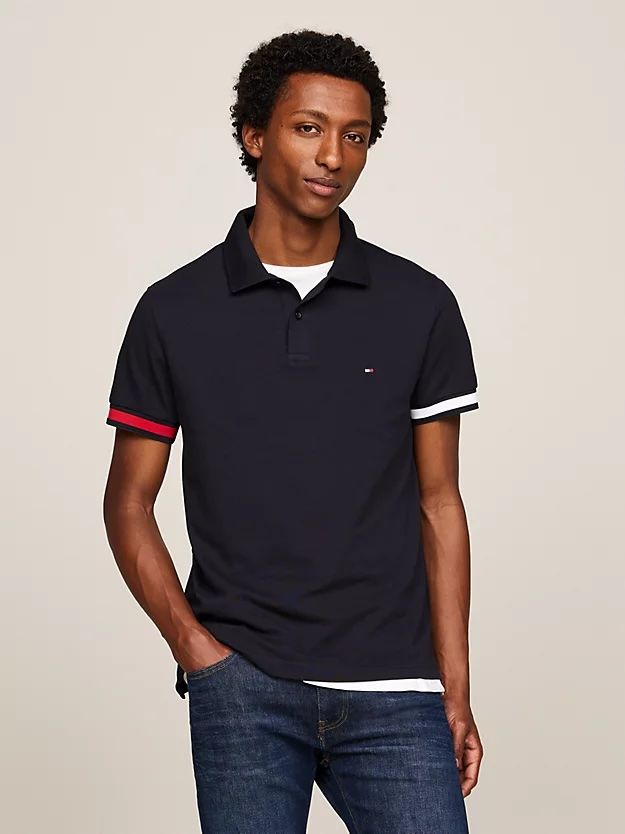 Tommy Hilfiger - Áo polo tay ngắn nam Hilfiger Flag Slim Fit Polo