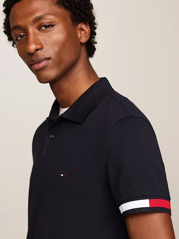 Tommy Hilfiger - Áo polo tay ngắn nam Hilfiger Flag Slim Fit Polo