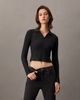 Calvin Klein - Áo polo tay dài CK nữ Rib Knit Slim Polo