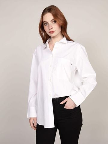 Tommy Hilfiger - Áo sơ mi tay dài nữ Essential Poplin Easy Fit Shirt