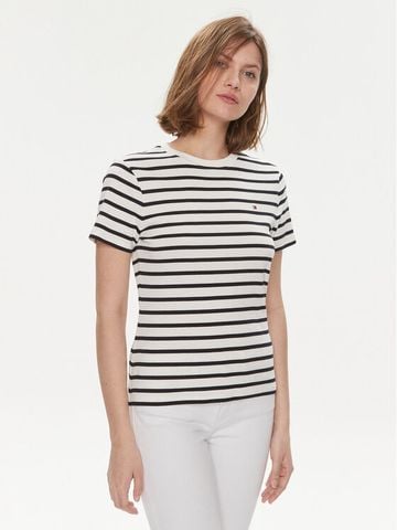 Tommy Hilfiger - Áo tay ngắn nữ Slim Crew Neck T-Shirt