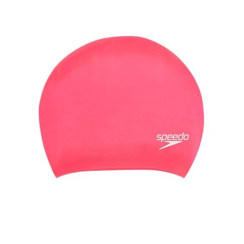 Speedo - Nón bơi nam nữ Long Hair Cap Au Pink Swimming