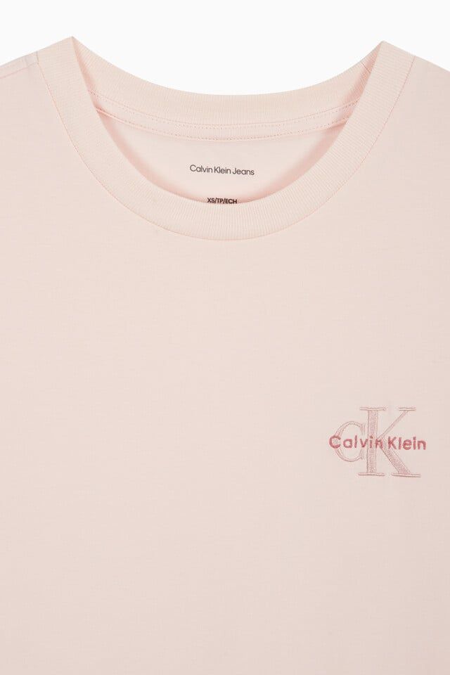Calvin Klein - Áo phông thời trang CK nữ Premium Monogram Emb Tee