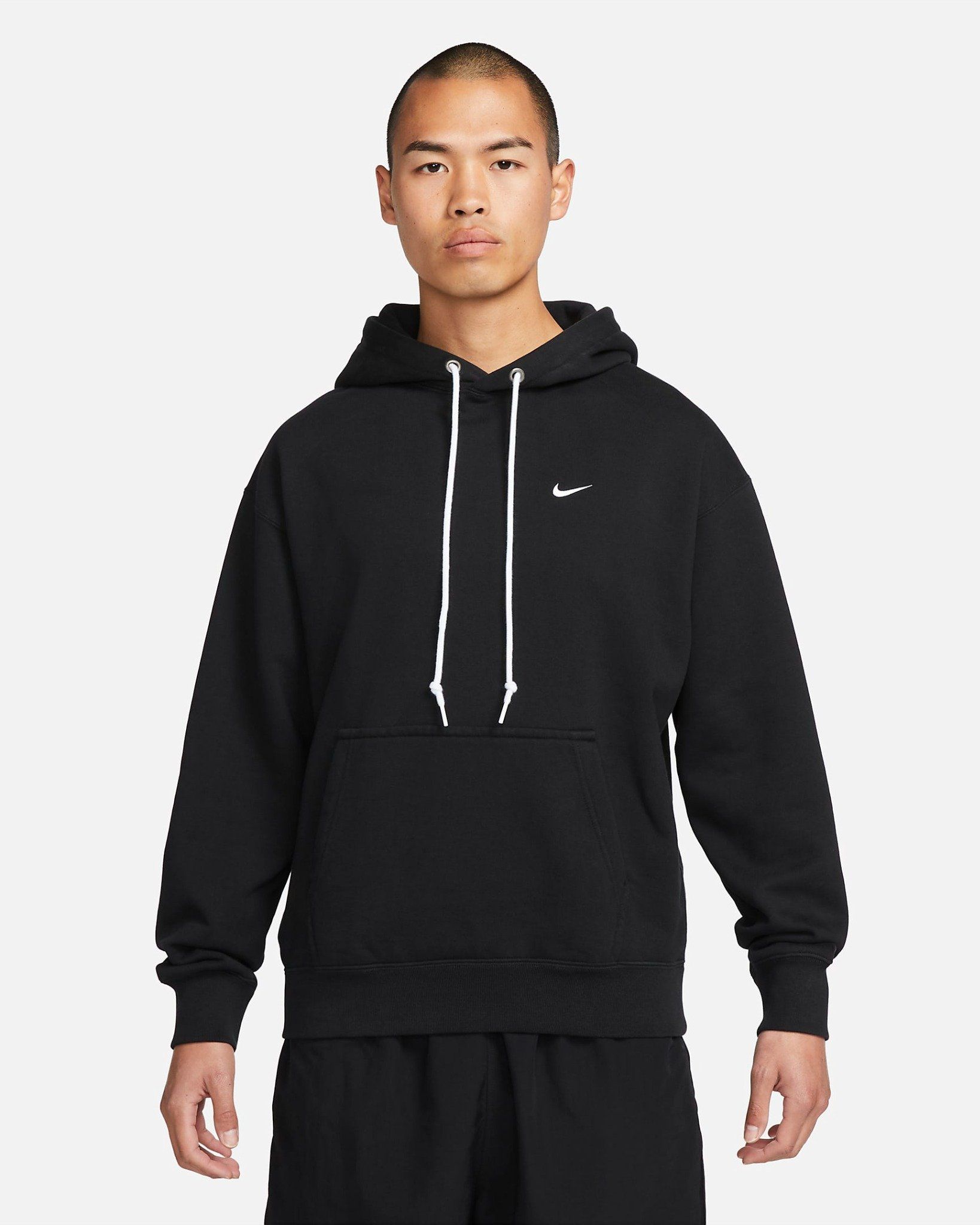 Nike - Áo khoác có mũ trùm đầu tập luyện Nam Solo Swoosh Men's French Terry Pullover Hoodie