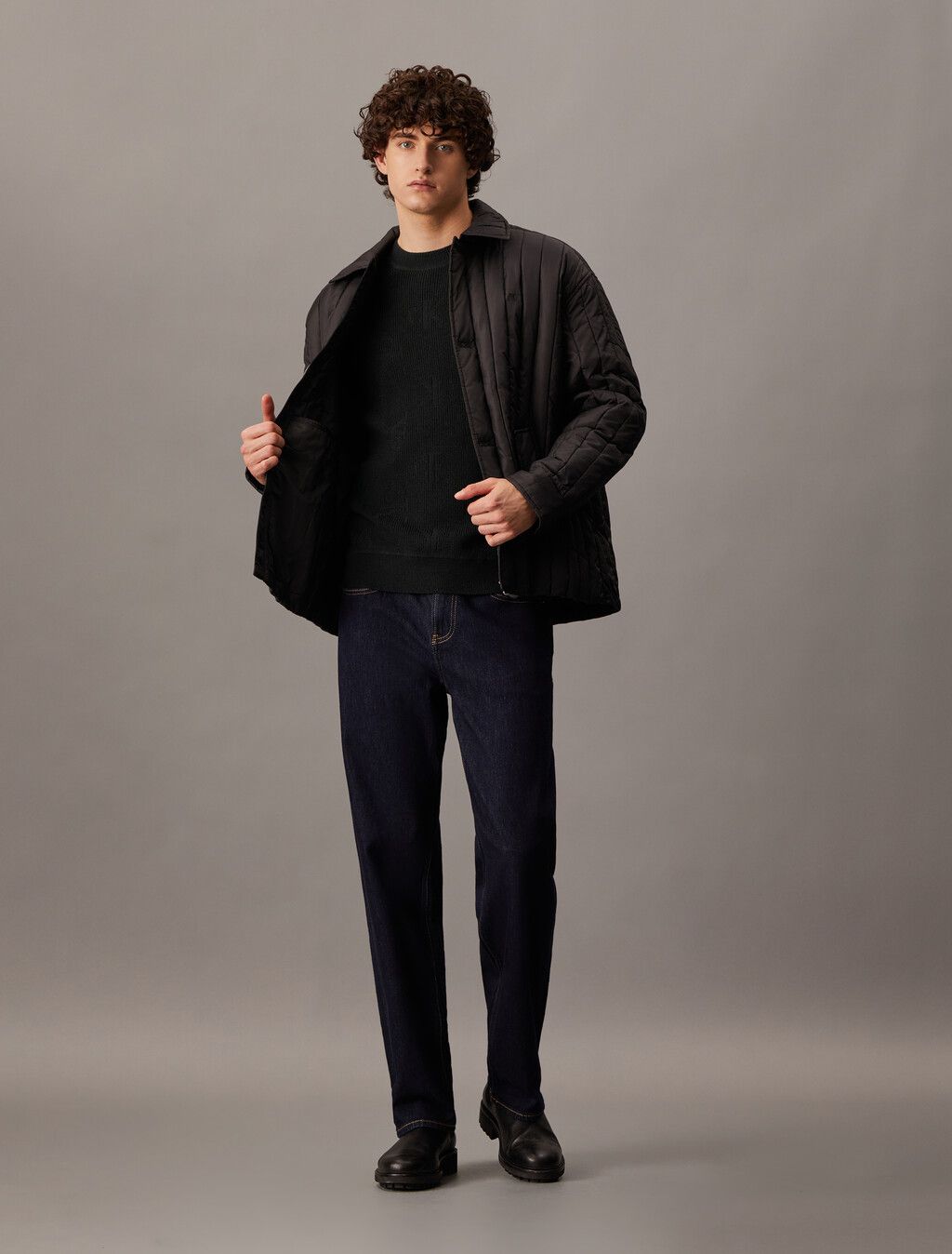 Calvin Klein - Áo len tay dài CK nam Monogram Pullover Sweater