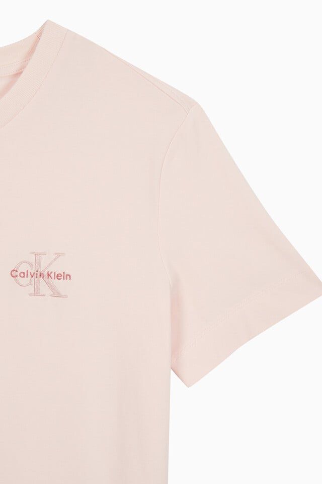 Calvin Klein - Áo phông thời trang CK nữ Premium Monogram Emb Tee