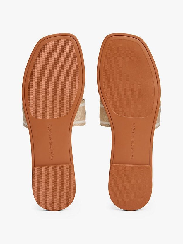 Tommy Hilfiger - Dép quai ngang nữ Webbing Woven Logo Strap Mules