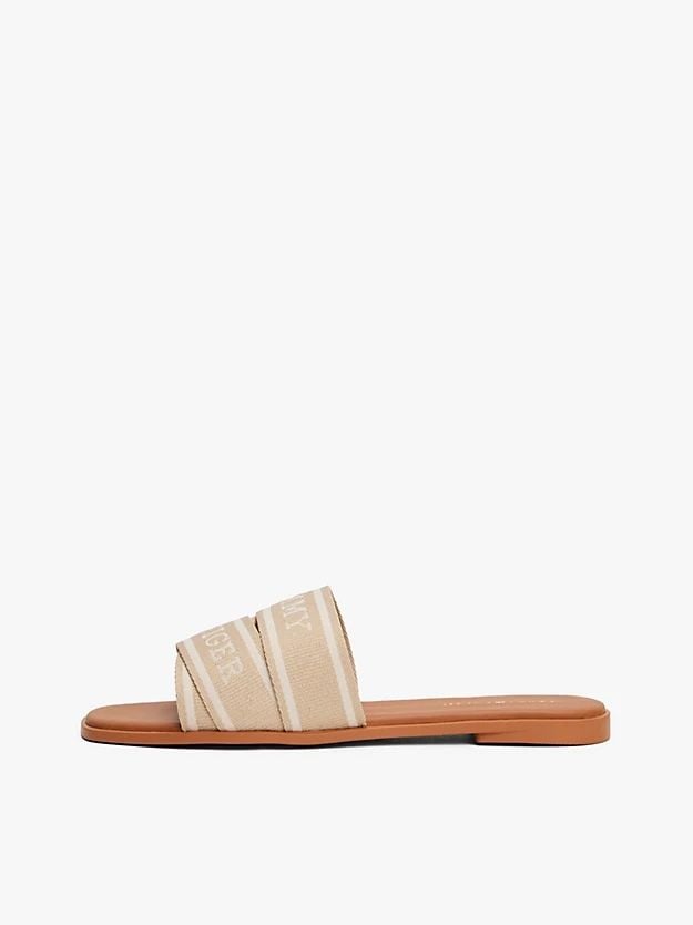 Tommy Hilfiger - Dép quai ngang nữ Webbing Woven Logo Strap Mules