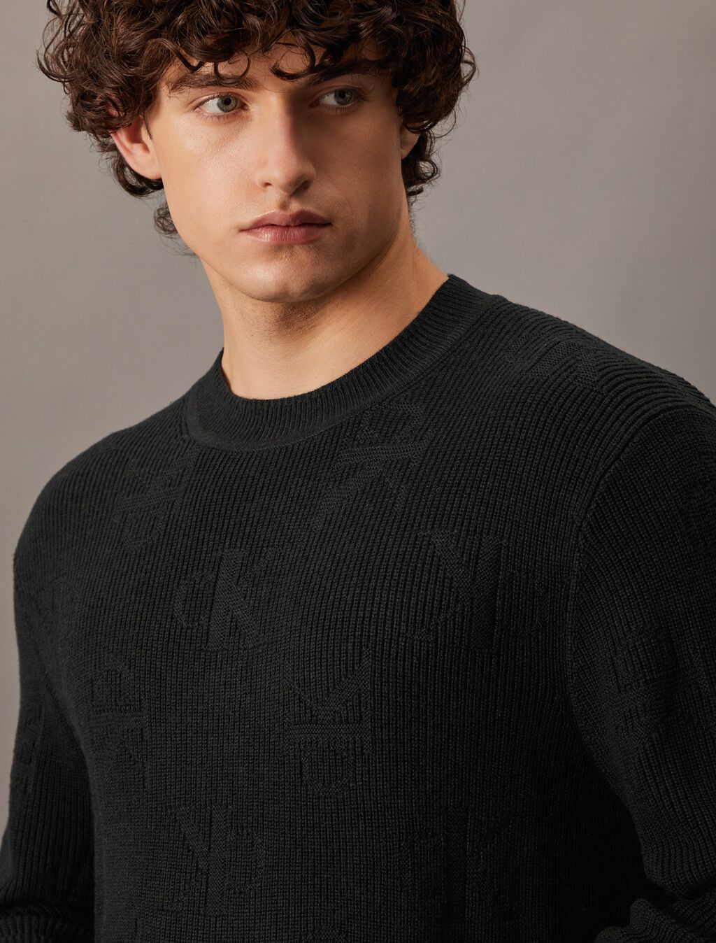 Calvin Klein - Áo len tay dài CK nam Monogram Pullover Sweater