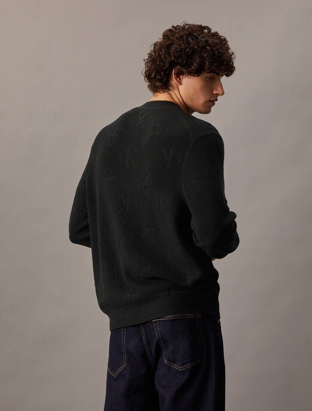 Calvin Klein - Áo len tay dài CK nam Monogram Pullover Sweater