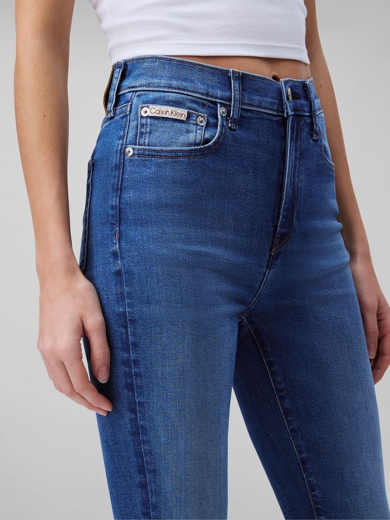 Calvin Klein - Quần jeans dài CK nữ High Rise Flare Lapis