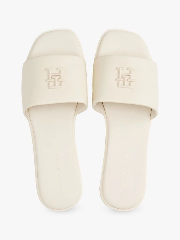 Tommy Hilfiger - Dép quai ngang nữ TH Monogram Leather Mules