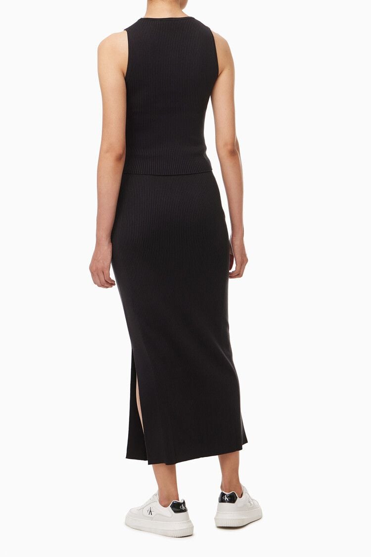 Calvin Klein - Áo len ba lỗ CK nữ Woven Label Sweater Tank Top