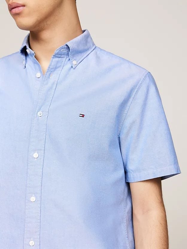 Tommy Hilfiger - Áo sơ mi tay ngắn nam Heritage Short Sleeve Regular Fit Shirt