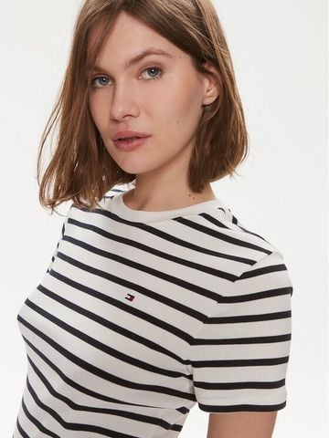 Tommy Hilfiger - Áo tay ngắn nữ Slim Crew Neck T-Shirt
