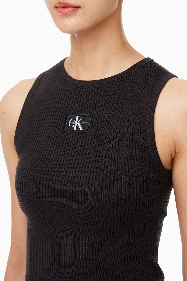 Calvin Klein - Áo len ba lỗ CK nữ Woven Label Sweater Tank Top