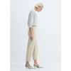 Mango - Quần dài nữ Trousers White Camila