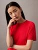 Calvin Klein - Áo thun tay ngắn nữ CK Silk Touch Mockneck Tee
