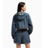 Armani Exchange - Váy ngắn nữ Ax Mini skirt blue monogrammed trousers