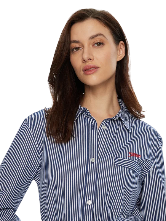 Tommy Hilfiger - Đầm nữ Pinstripe Poplin Shirt Dress