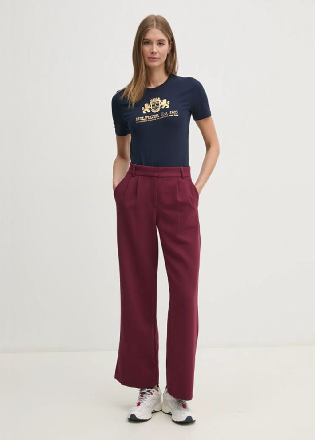 Tommy Hilfiger - Áo thun tay ngắn nữ Slim Varsity Premium Tee