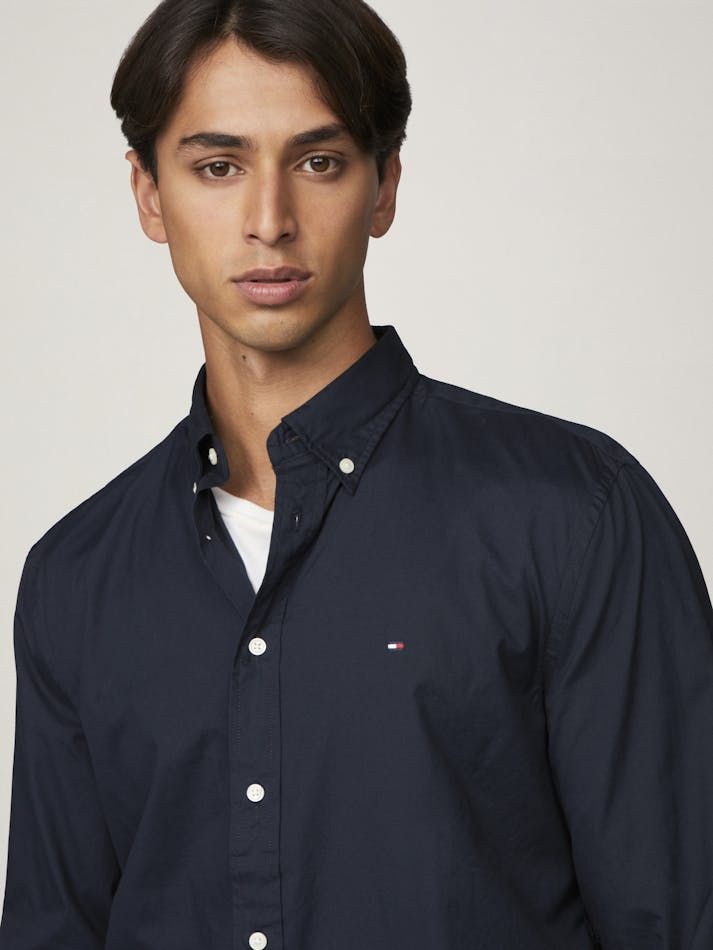 Tommy Hilfiger - Áo sơ mi tay dài nam Core Flex Poplin Solid Rf Shrt