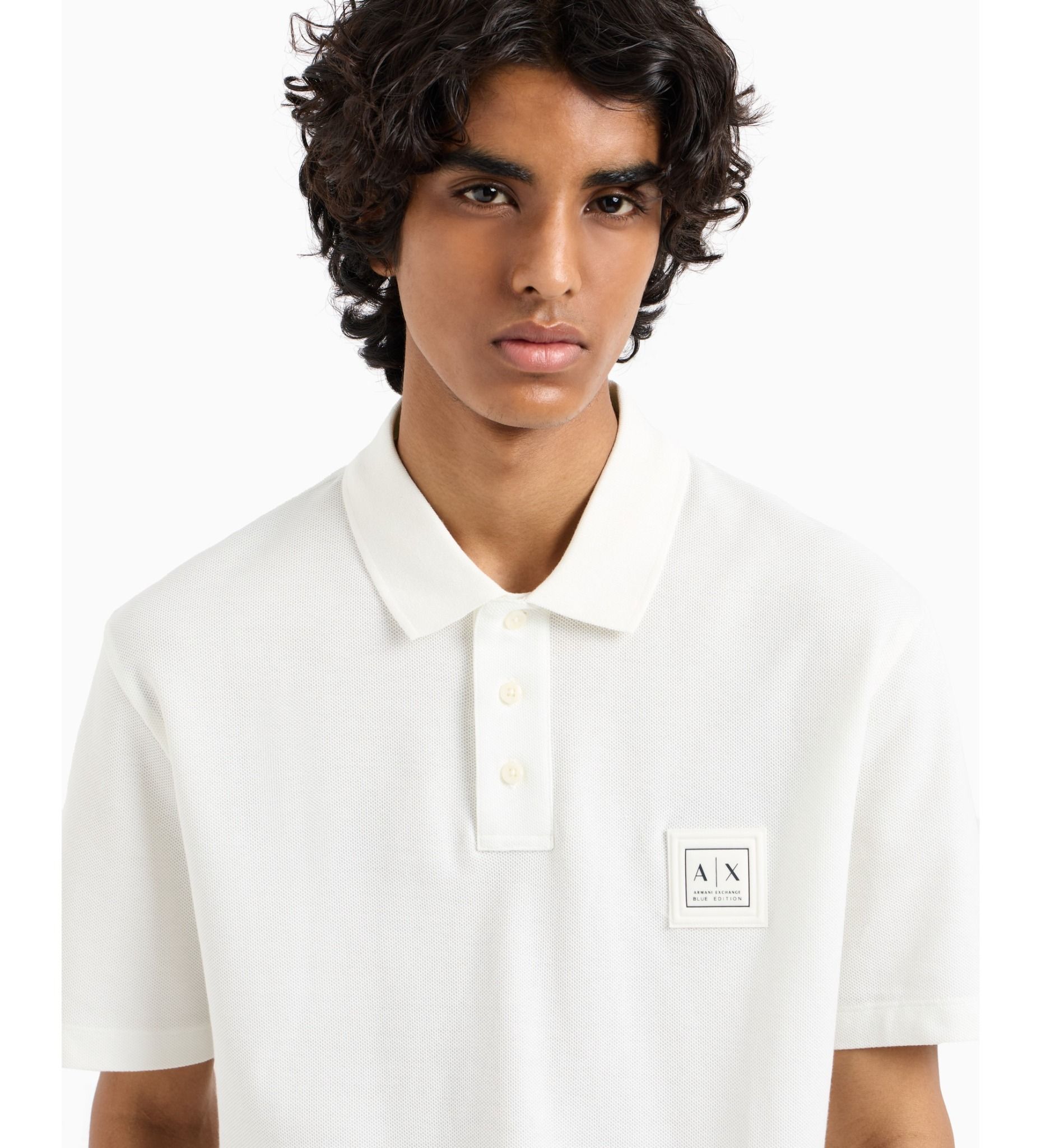 Armani Exchange - Áo thun có cổ nam AX Premium Cotton Polo Shirt