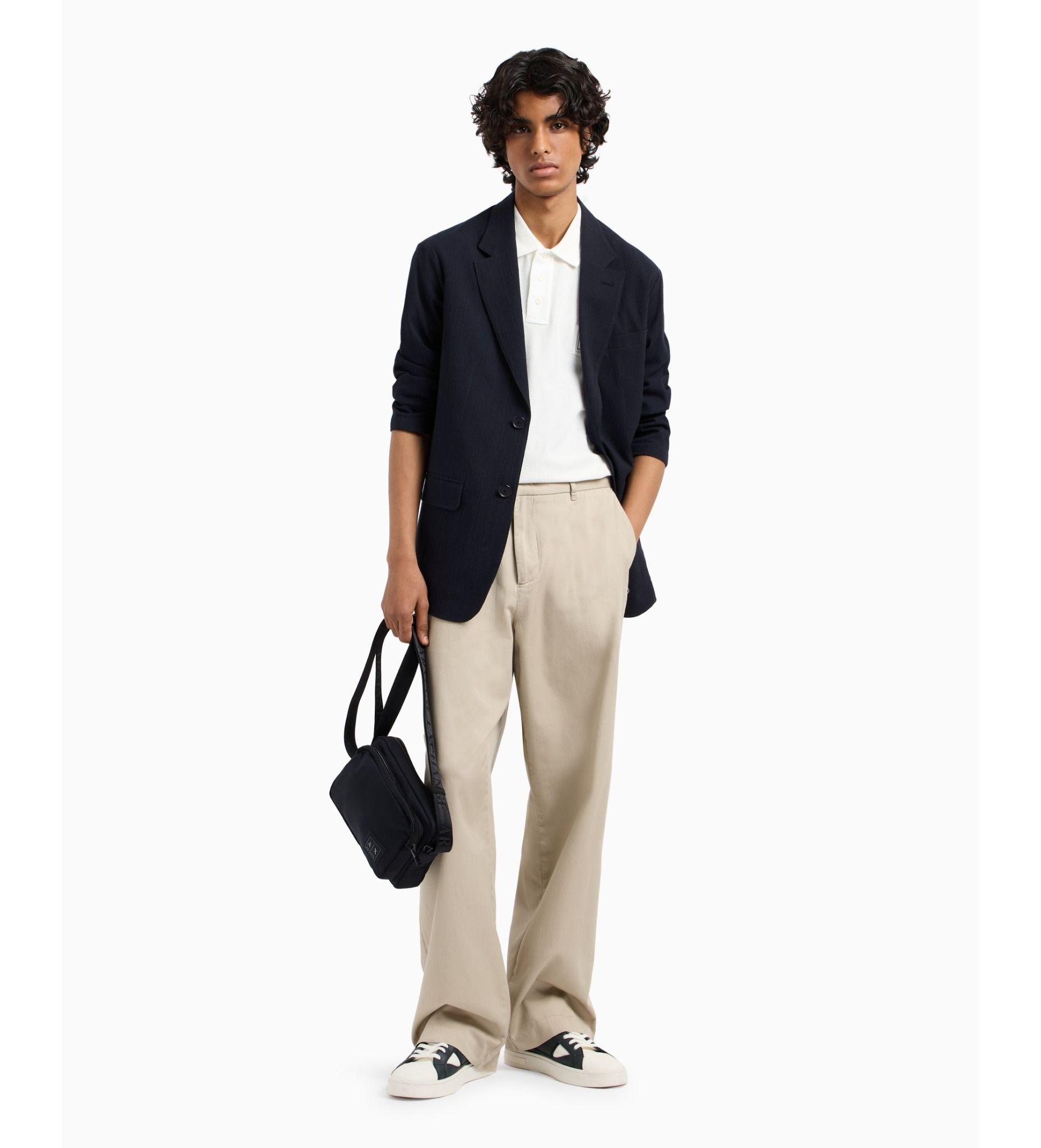 Armani Exchange - Áo thun có cổ nam AX Premium Cotton Polo Shirt