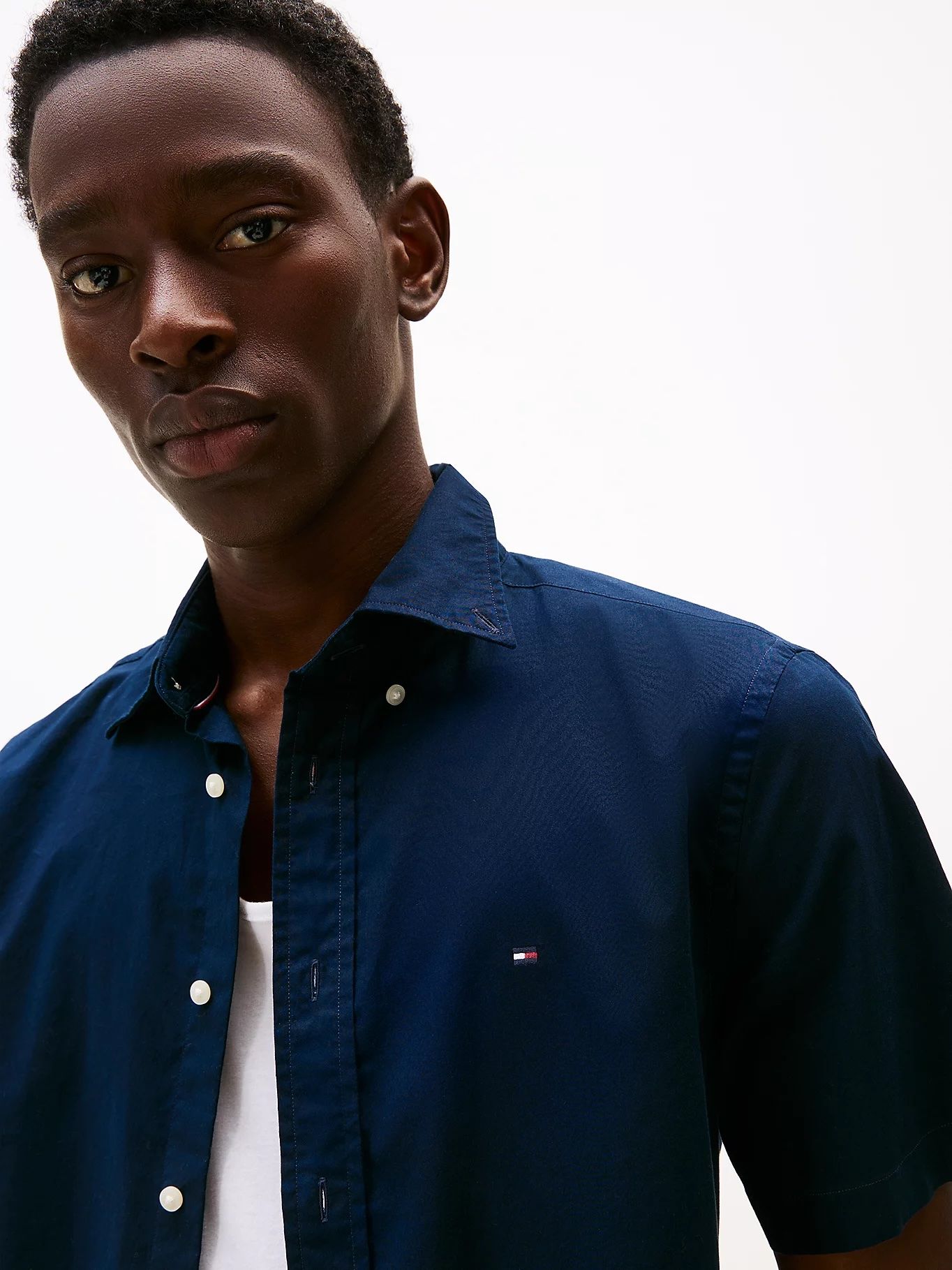 Tommy Hilfiger - Áo sơ mi tay ngắn nam TH Flex Regular Short Sleeve Shirt