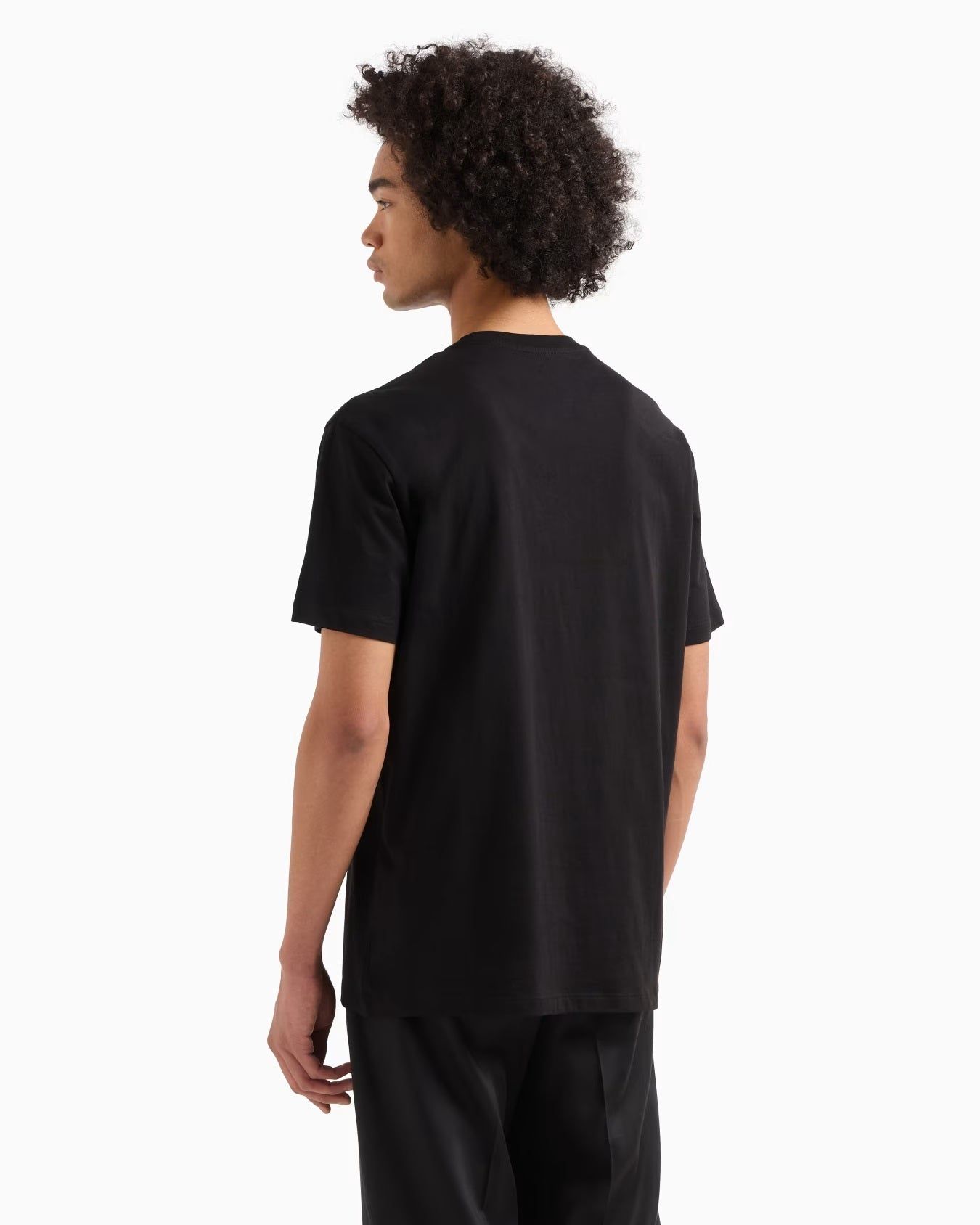 Armani Exchange - Áo phông thời trang nam AX Black Round T-Shirt