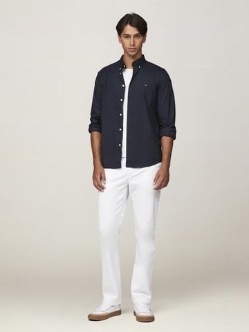 Tommy Hilfiger - Áo sơ mi tay dài nam Core Flex Poplin Solid Rf Shrt
